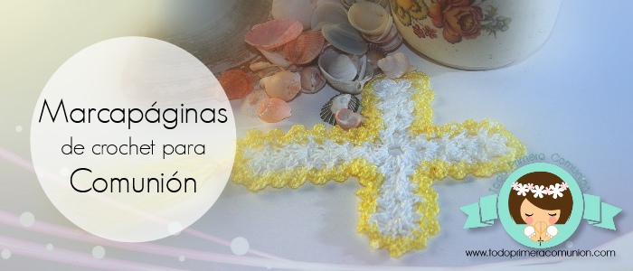 Marcapáginas de crochet para comunión