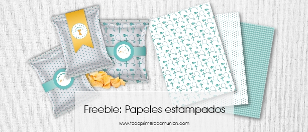 Freebie: Papeles decorados para primera comunión