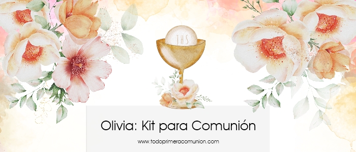 Olivia: nuevo kit imprimible de primera comunión para niñas