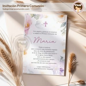 FLORAL INVITACION COMUNION