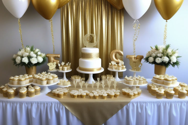 colores dorados en candy bar comunion