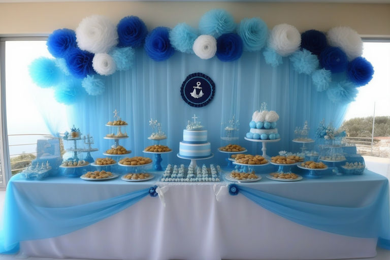 colores azul y celeste candy bar comunión