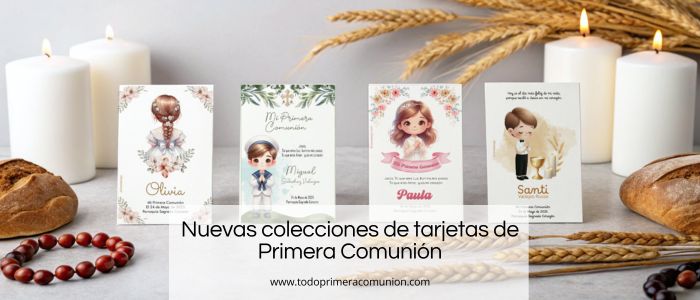 Nuevas colecciones de tarjetas de Primera Comunión: invitaciones, recordatorios y marcapáginas con estilo Nuevas colecciones de tarjetas de Primera Comunión: invitaciones, recordatorios y marcapáginas con estilo