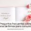 Preguntas frecuentes sobre libros de firmas para comunión