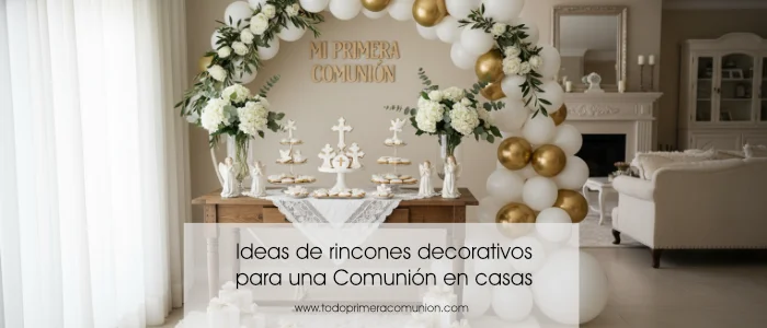Ideas de rincones decorativos para una Comunión en casa (photocall, mesa de firmas y más) Ideas de rincones decorativos para una Comunión en casa (photocall, mesa de firmas y más)