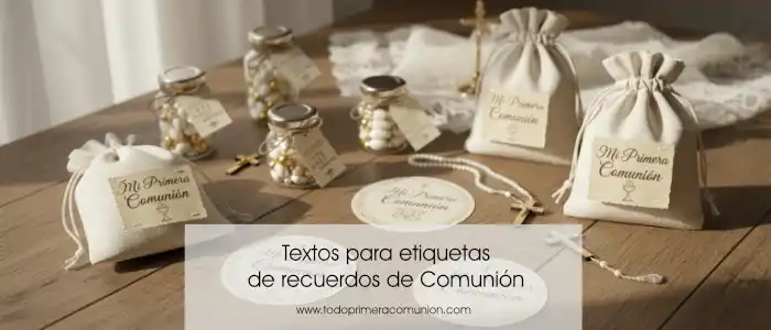 Textos para etiquetas de recuerdos de Comunión: ideas cortas y elegantes Textos para etiquetas de recuerdos de Comunión: ideas cortas y elegantes